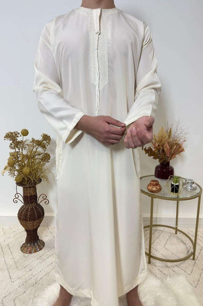 Qamis Emirati stijl Off White